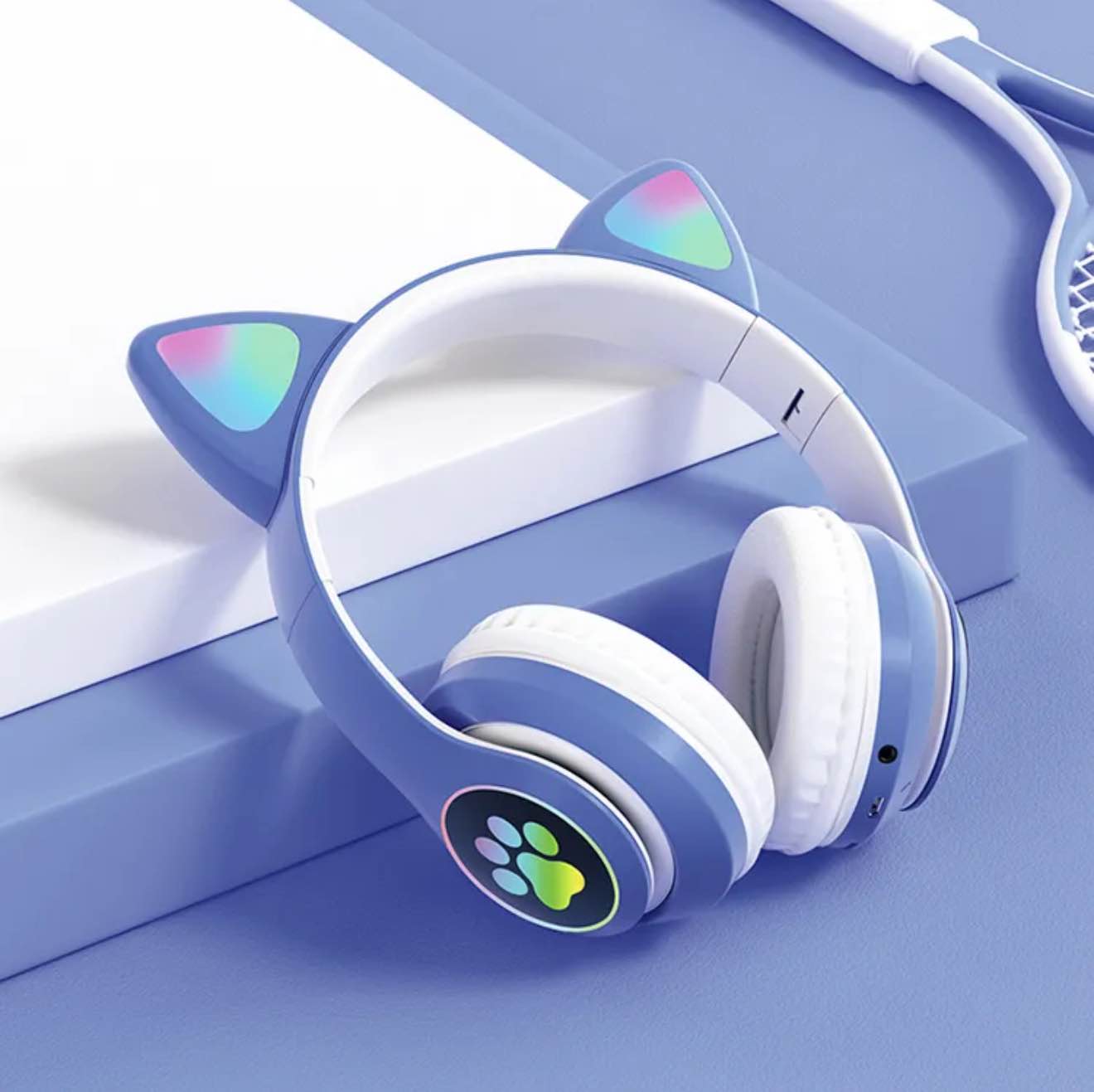 STN-28 Cat Wireless Headphones Bluetooth Over-Ear Headset with Cute Cat Ears