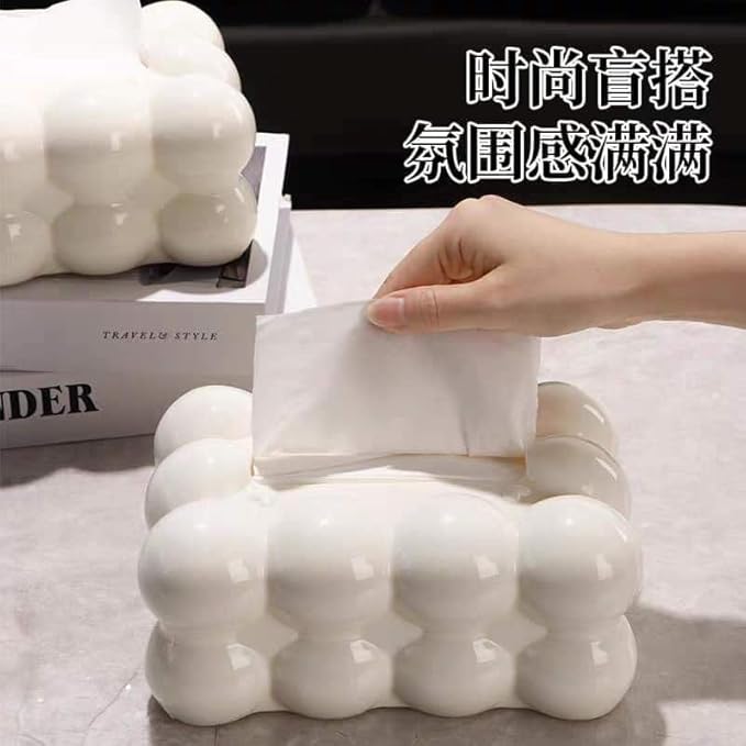 NC/SS/Luxurious Bubble Shape Tissue Box Modern Living Room Dining Table Decoration Paper Dispenser Case Creative Home Supplies