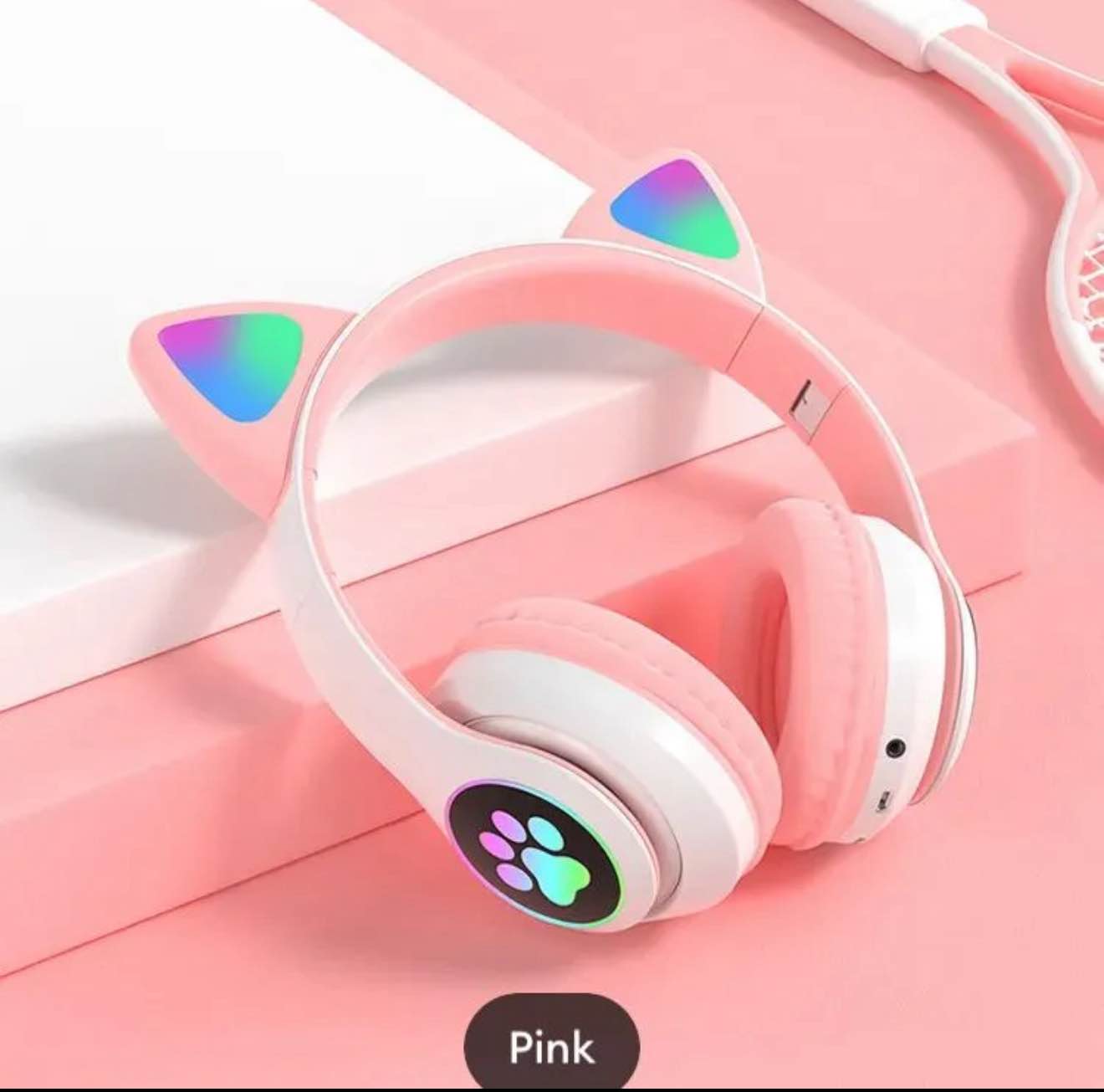 STN-28 Cat Wireless Headphones Bluetooth Over-Ear Headset with Cute Cat Ears