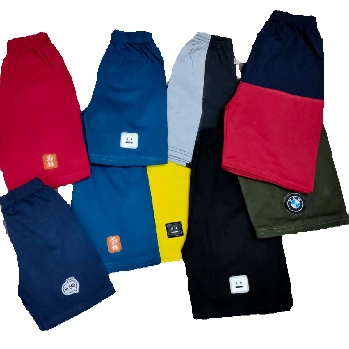 Pack of 3 kids shorts for summer age 6 months to 12 yr