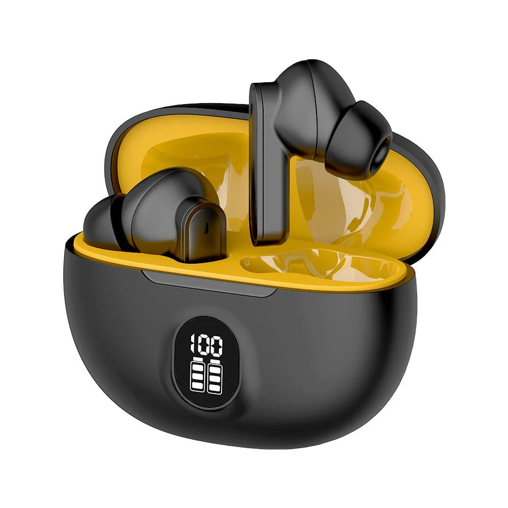 π₯ TWS Wireless Earbuds with LED Display β ENC Noise Cancellation, HiFi Stereo, Bluetooth 5.3 β Available in Black & White π§