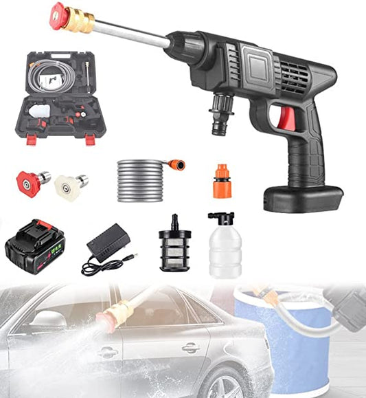 Single Battery Cordless Powerful Pressure Washer, Portable High Power Washer With Single Rechargeable Battery
